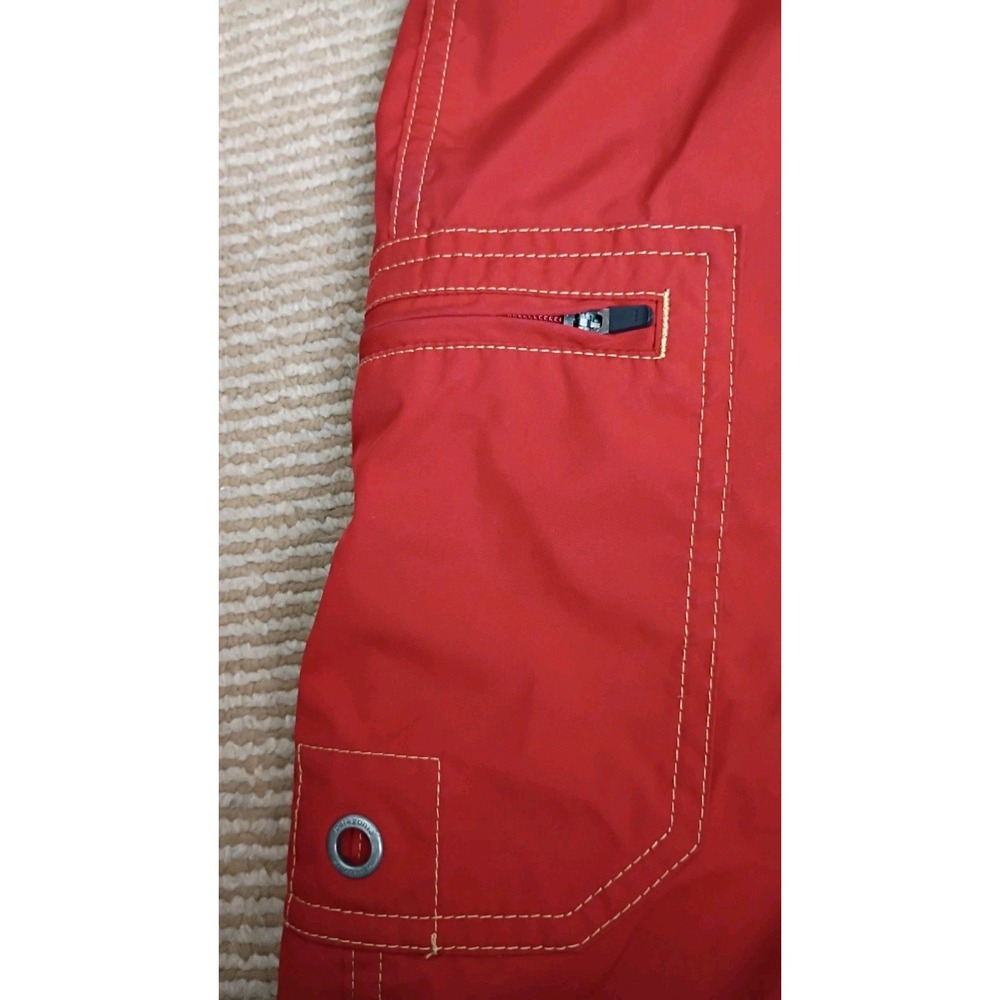 Patagonia Wavefarer Board Shorts Men Sz 32 Red Nylon Swim Trunks Side Zip Pocket - Picture 8 of 9